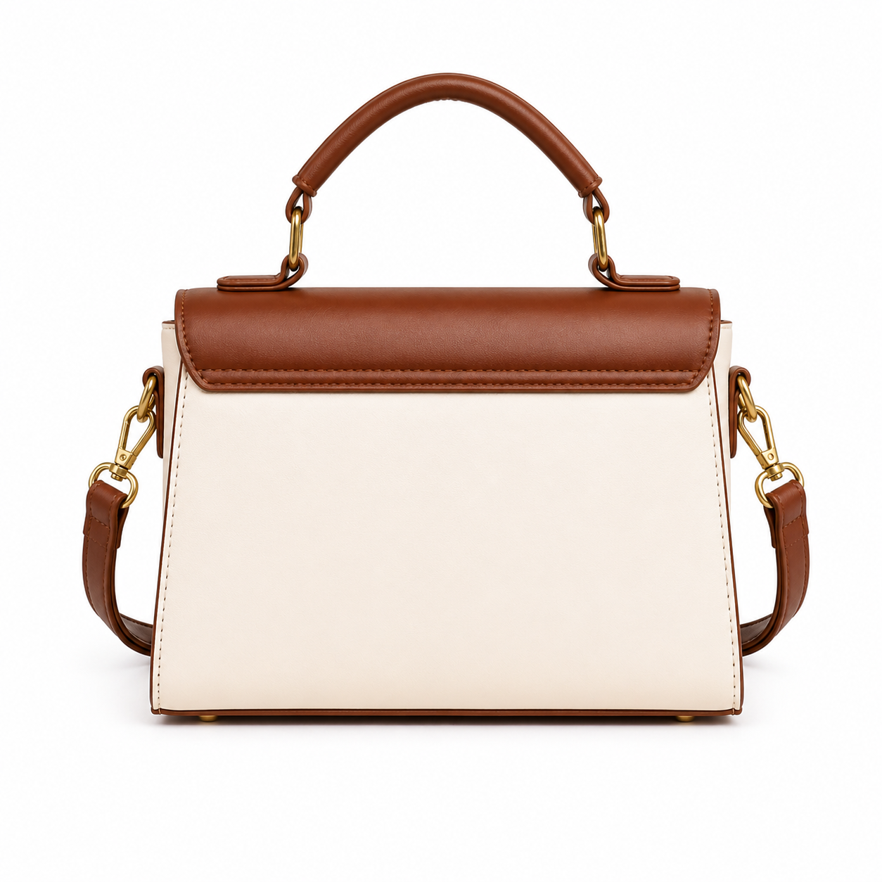 Classic Two-Tone Structured Handbag