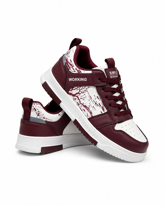Urban Street Maroon Panel Sneakers
