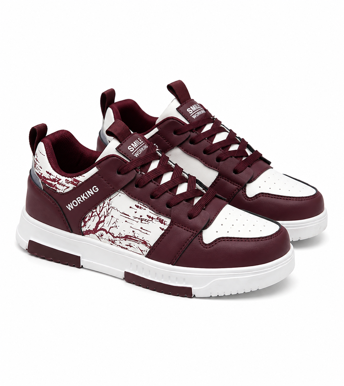 Urban Street Maroon Panel Sneakers