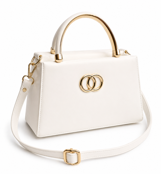 Elegant Structured Top Handle Handbag