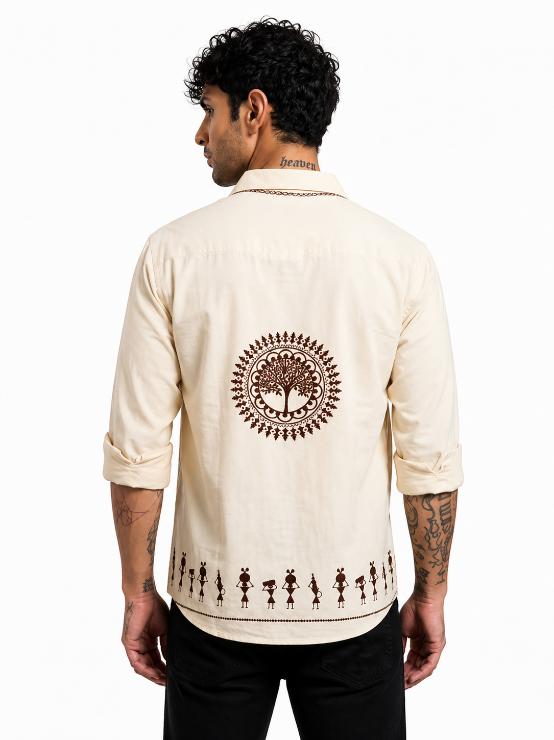 Tribal Heritage Luxe Warli Embroidered Shirt